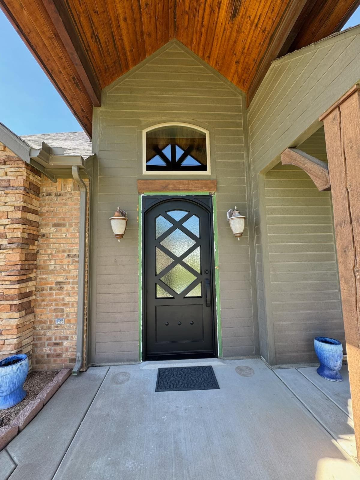 Custom iron entry door